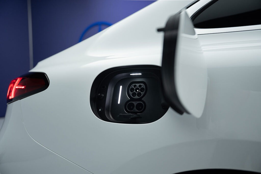 All-new Mercedes-Benz C-Class EV with EQ Technology charging port