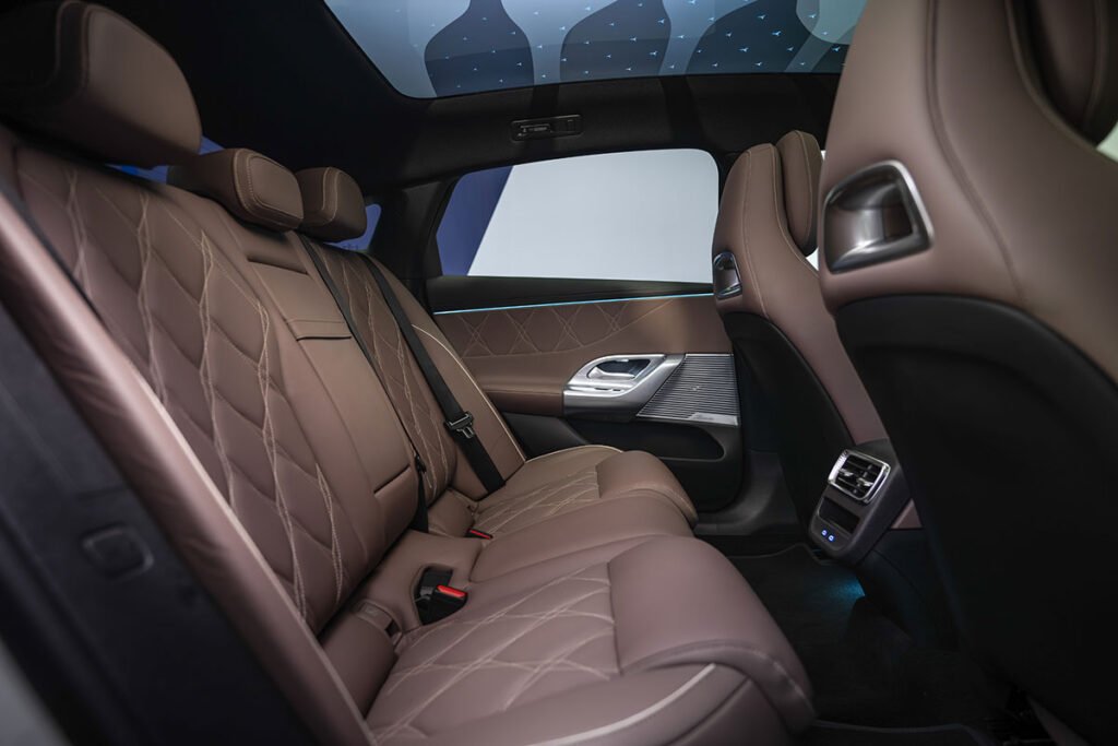 All-new Mercedes-Benz C-Class EV with EQ Technology interior rear