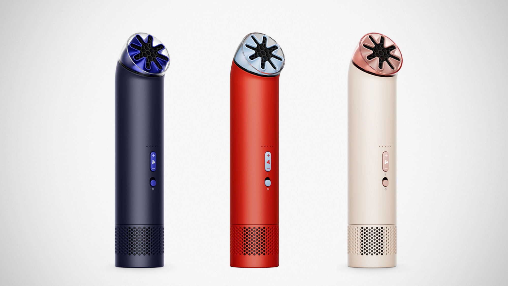 Dyson HushJet Mini Cool Fan handheld portable fan with slim 38 mm cylindrical design