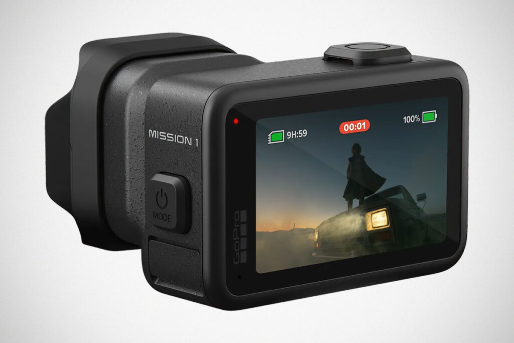 GoPro MISSION 1 PRO compact cinema camera shooting 8K open gate video