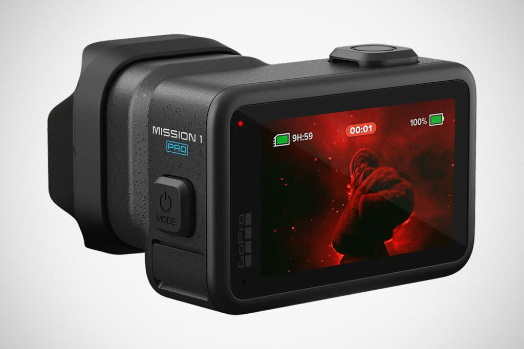 GoPro MISSION 1 PRO compact cinema camera shooting 8K open gate video