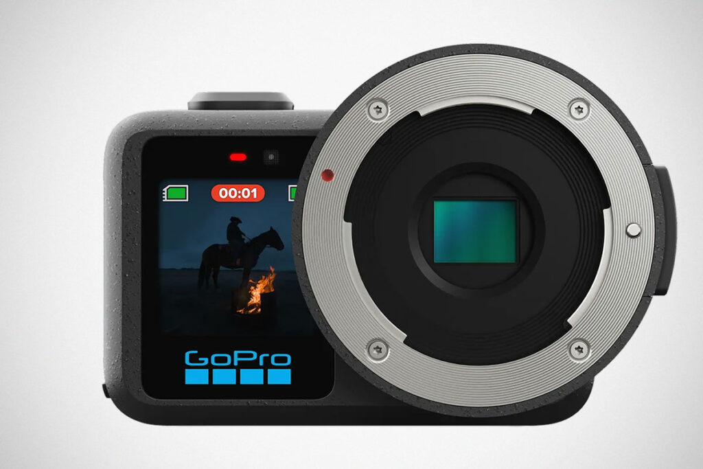 GoPro MISSION 1 PRO compact cinema camera shooting 8K open gate video