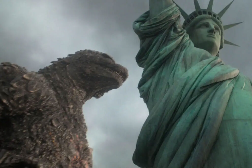 Godzilla Minus One sequel first-look teaser showing Godzilla in postwar setting with New York hinted