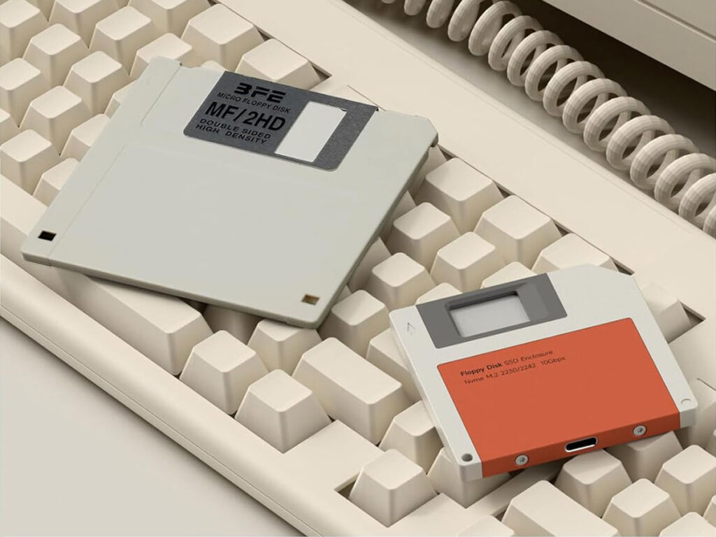 Hagibis Floppy Disk Style SSD Enclosure retro 3.5-inch disk design USB-C NVMe enclosure