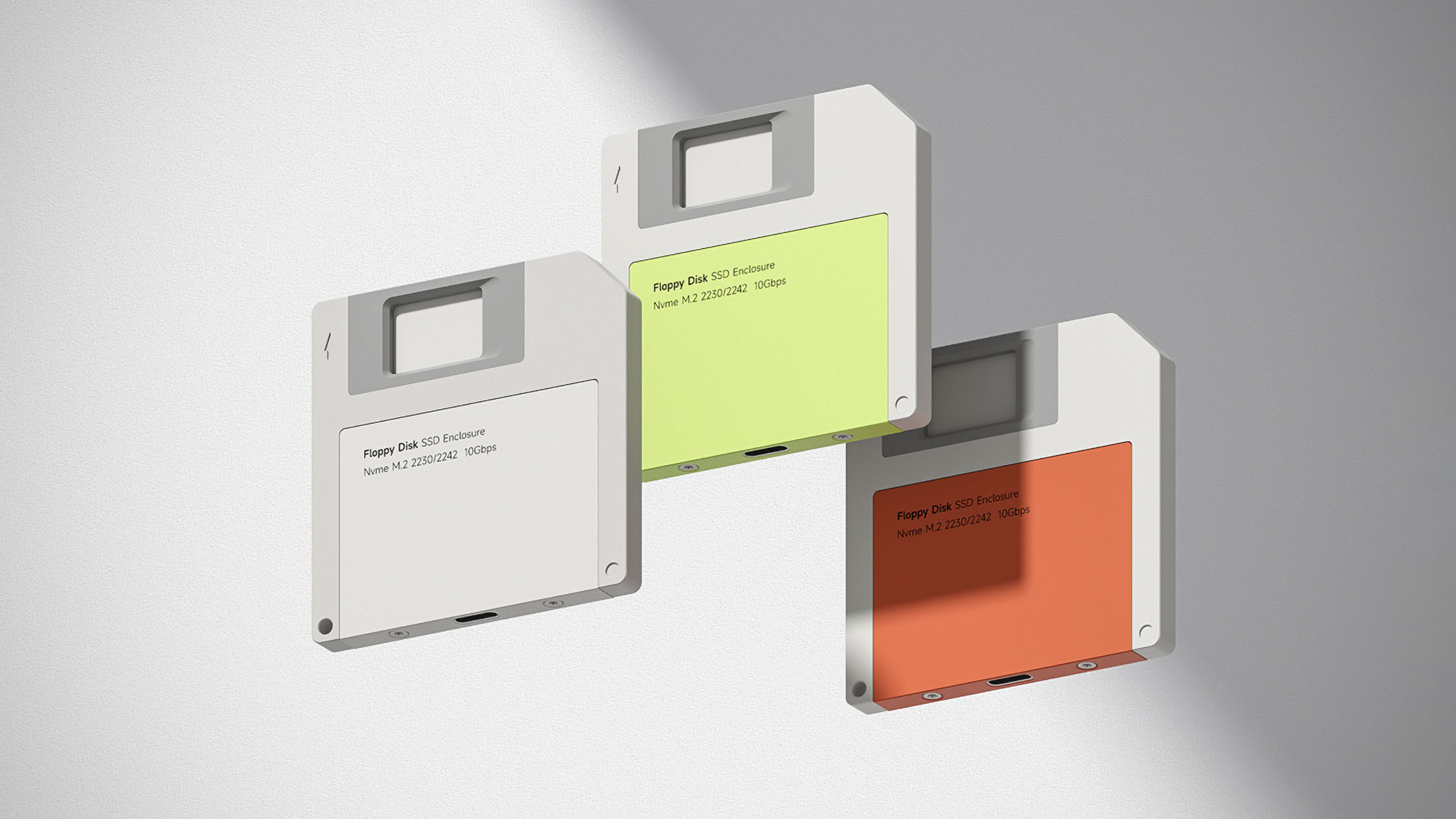 Hagibis Floppy Disk Style SSD Enclosure retro 3.5-inch disk design USB-C NVMe enclosure