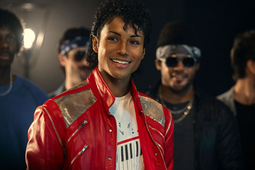 Jaafar Jackson portraying Michael Jackson in MICHAEL biopic directed by Antoine Fuqua