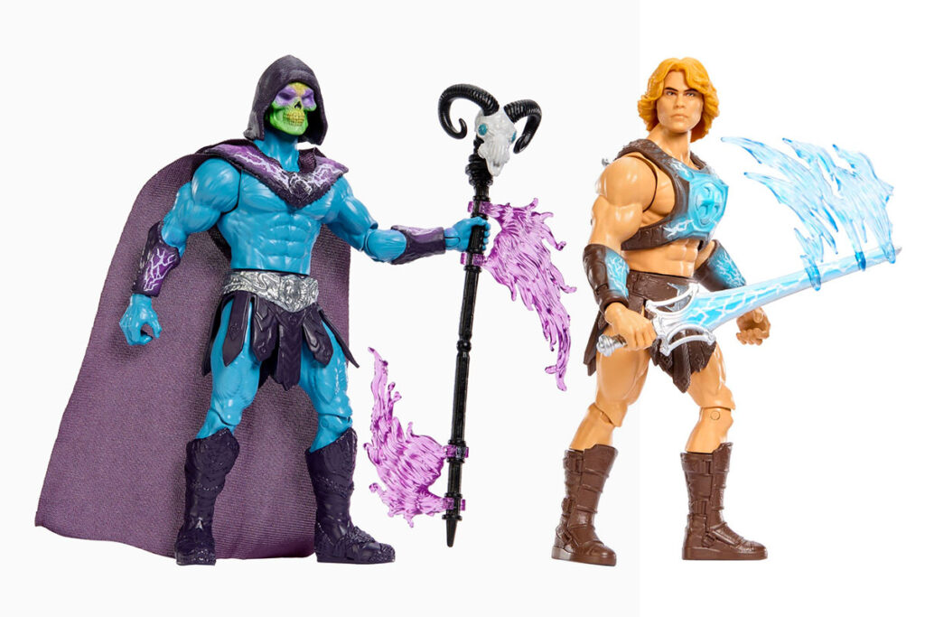 Masters of the Universe Skeletor Havoc Staff Attack and He-Man Power Sword Slash Action Figures