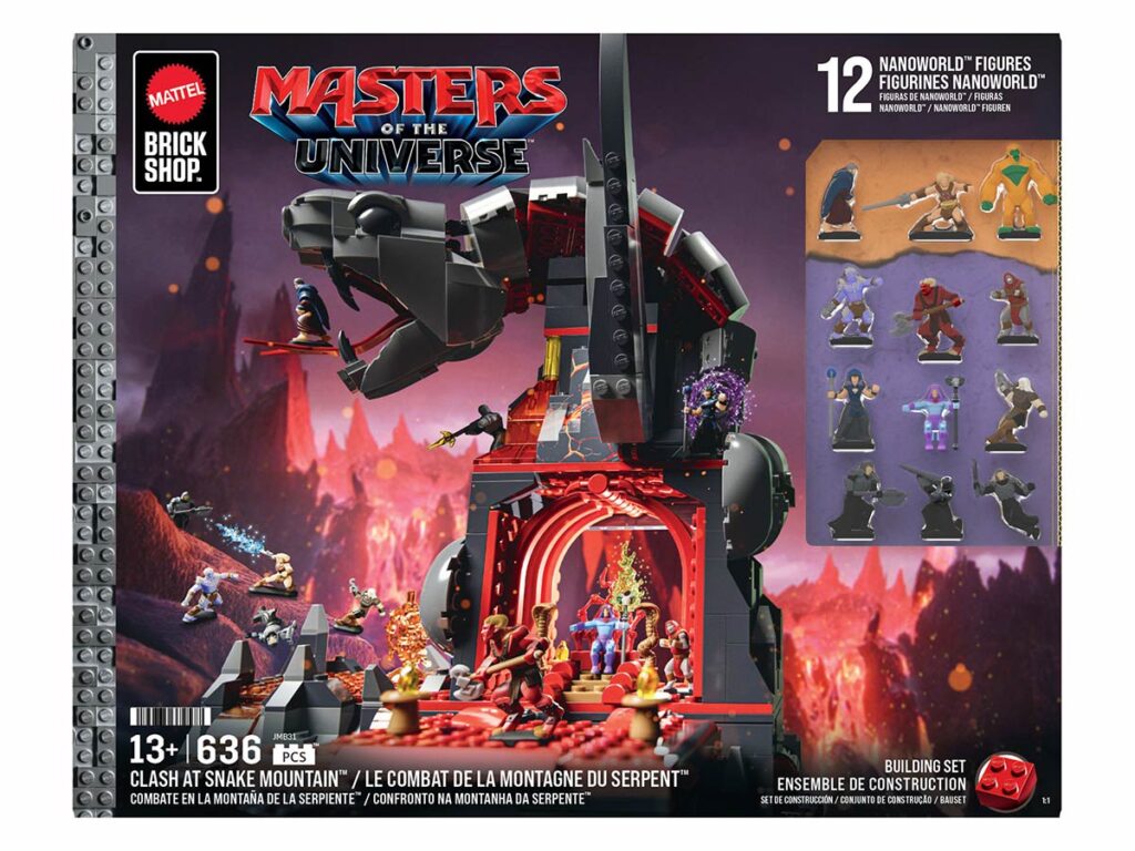 Mattel Brick Shop Masters of the Universe Clash at Snake Mountain Building Set
