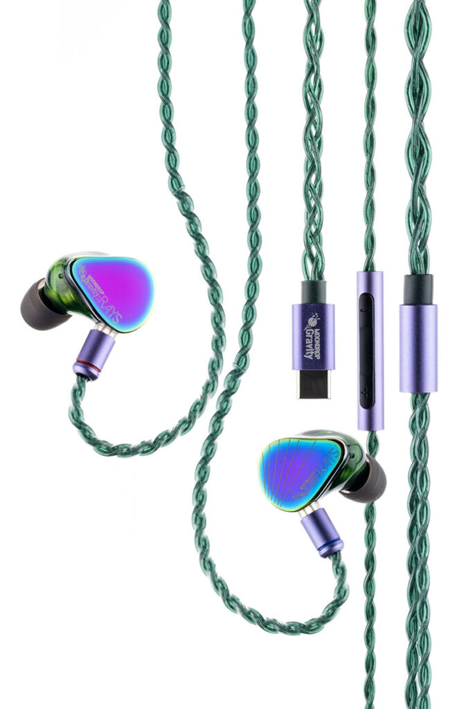 Moondrop Rays Gaming IEM wired earbuds with hybrid drivers and USB-C DSP cable