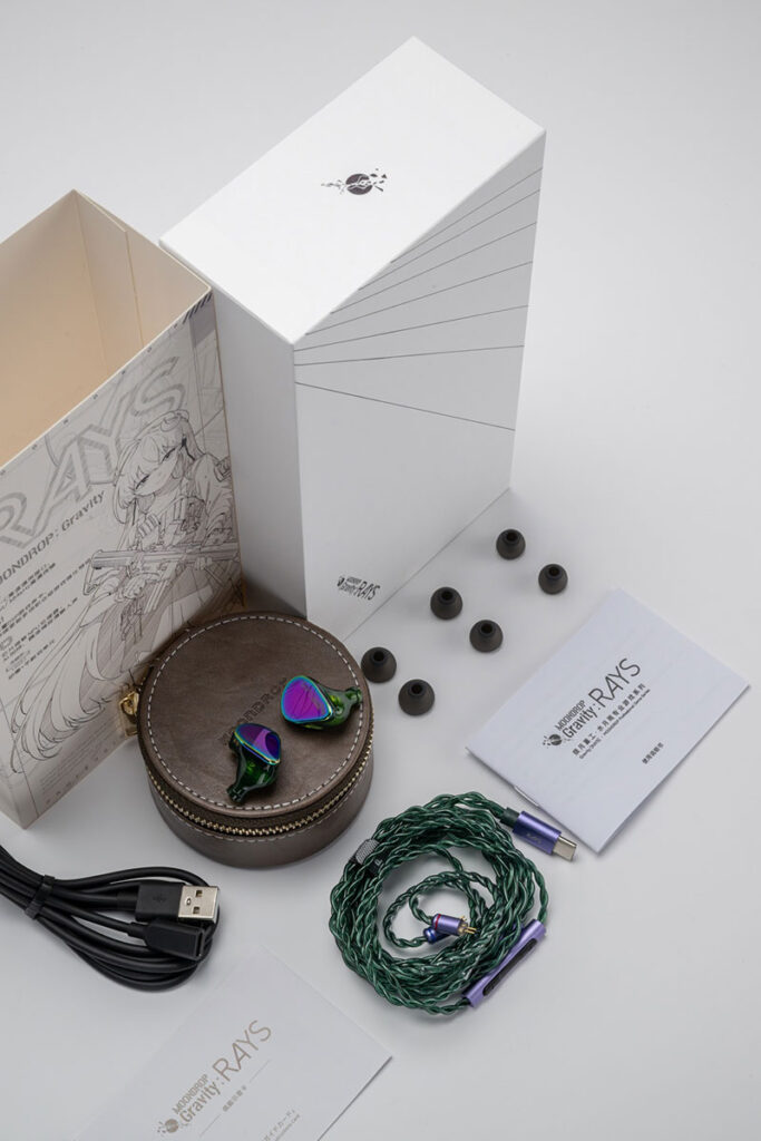 Moondrop Rays Gaming IEM wired earbuds with hybrid drivers and USB-C DSP cable