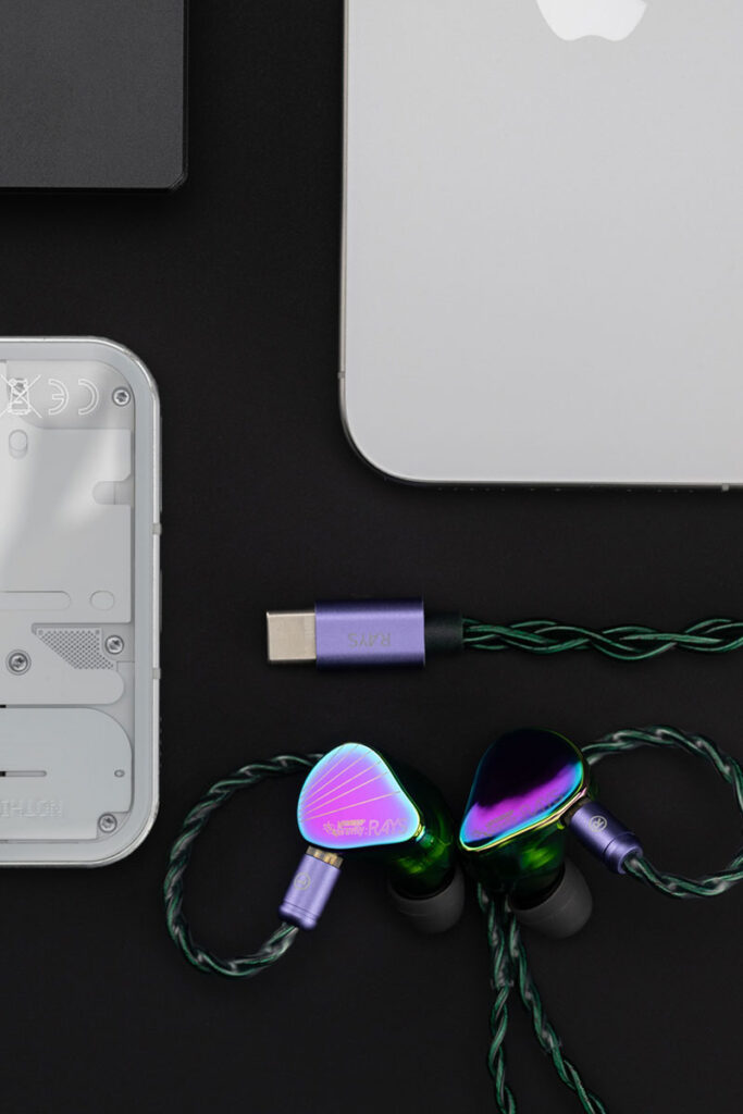 Moondrop Rays Gaming IEM wired earbuds with hybrid drivers and USB-C DSP cable