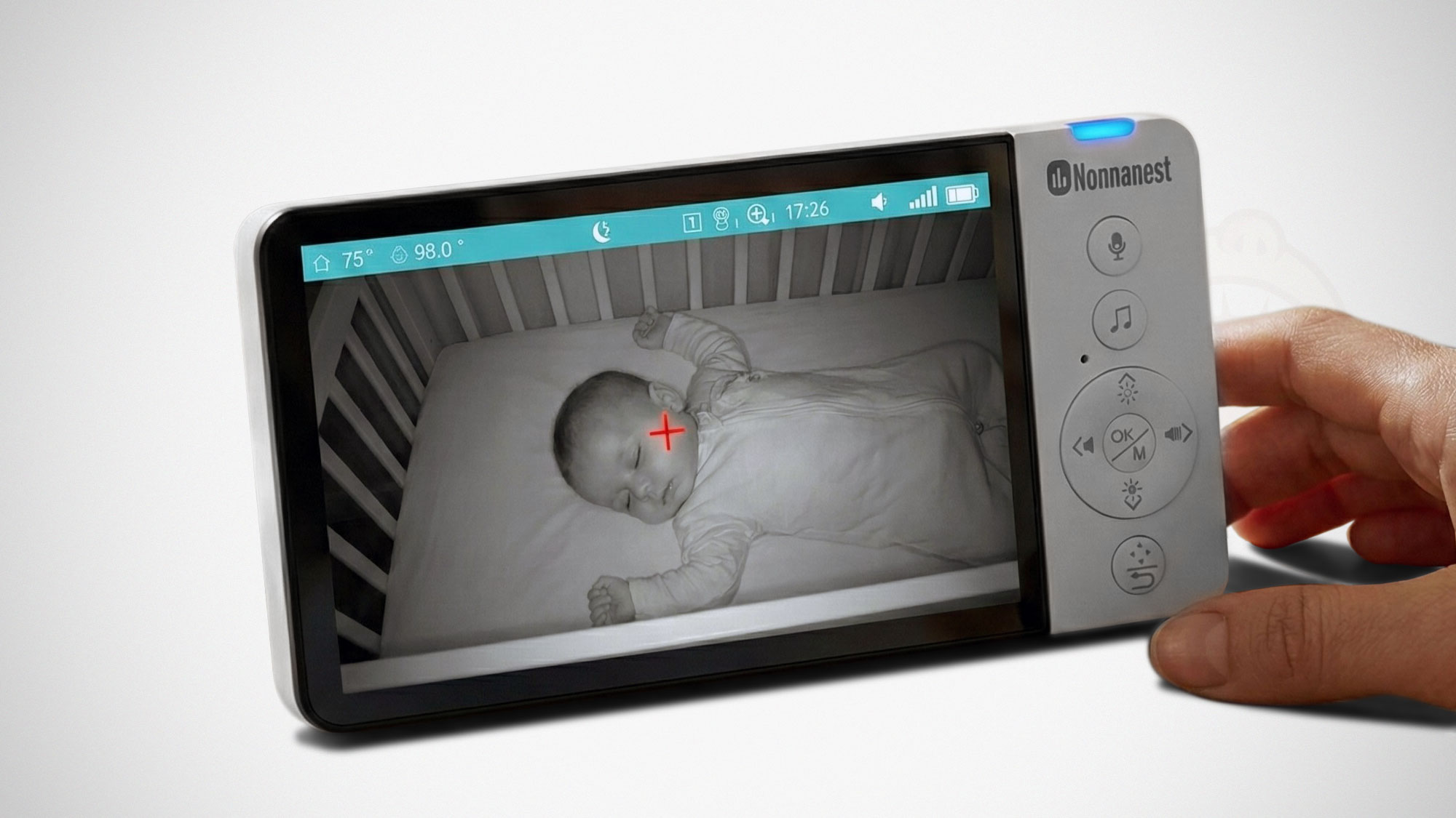 Nonnanest SightAware contactless infrared baby wellness monitor with parent display