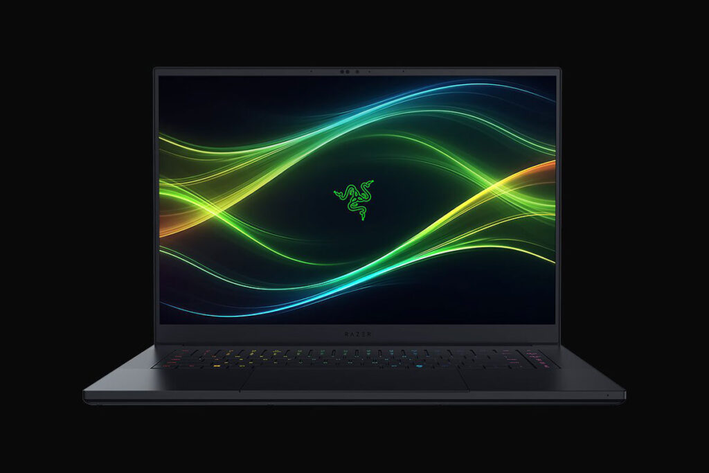 Razer Blade 16 2026 gaming laptop with OLED display and RTX 50 Series graphics in slim black aluminum chassis