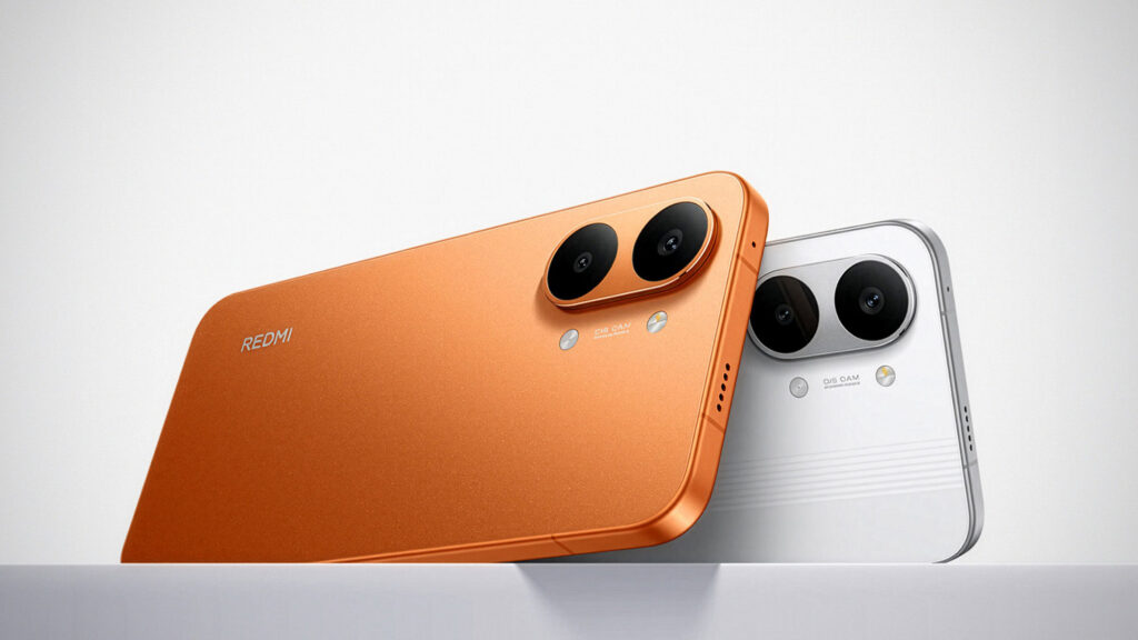 Redmi Turbo 5 and Redmi Turbo 5 Max smartphones with minimalist rear design and vertical camera module