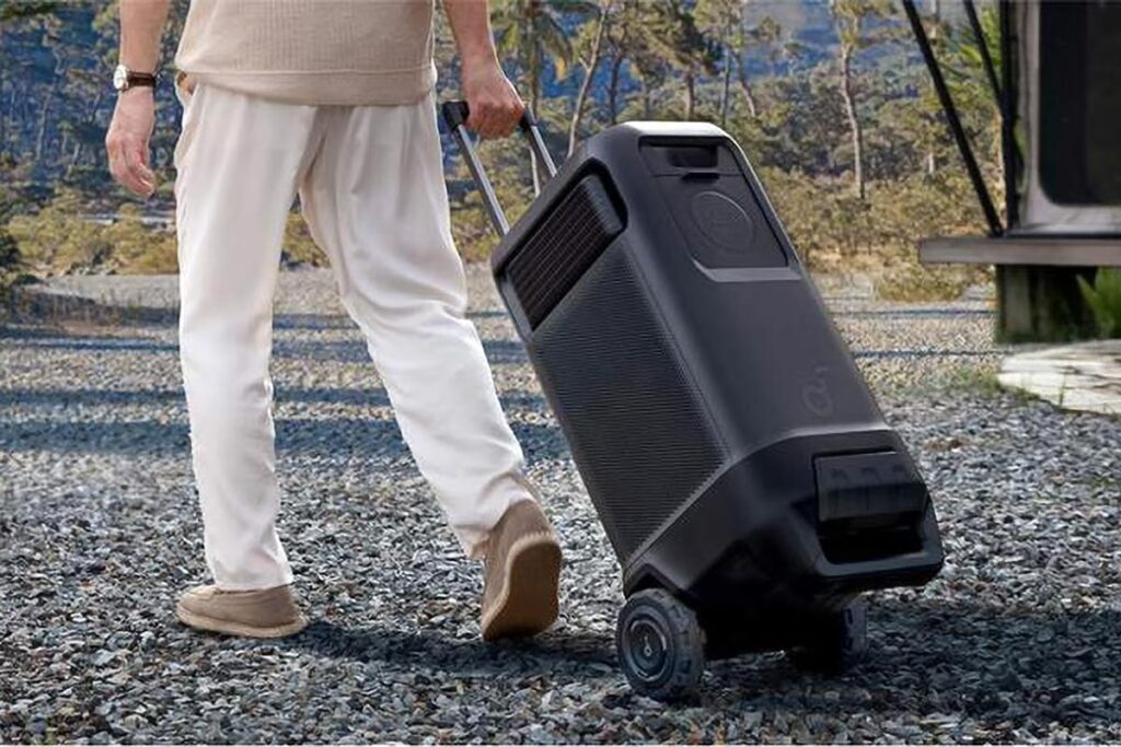 Soundcore Nebula X1 Pro 4K mobile theater station projector with deployable 7.1.4 Atmos speakers and wheels