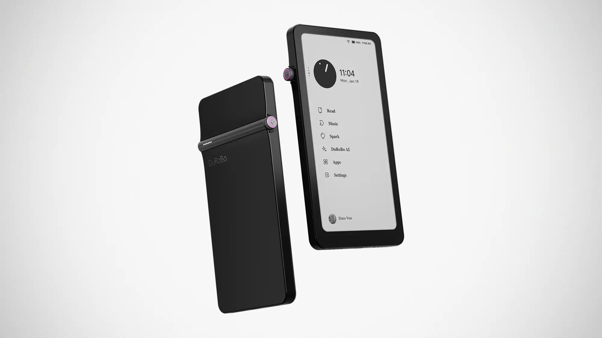 Durobo Krono 6.13-inch Android E Ink device with Smart Dial control and Carta 1200 display