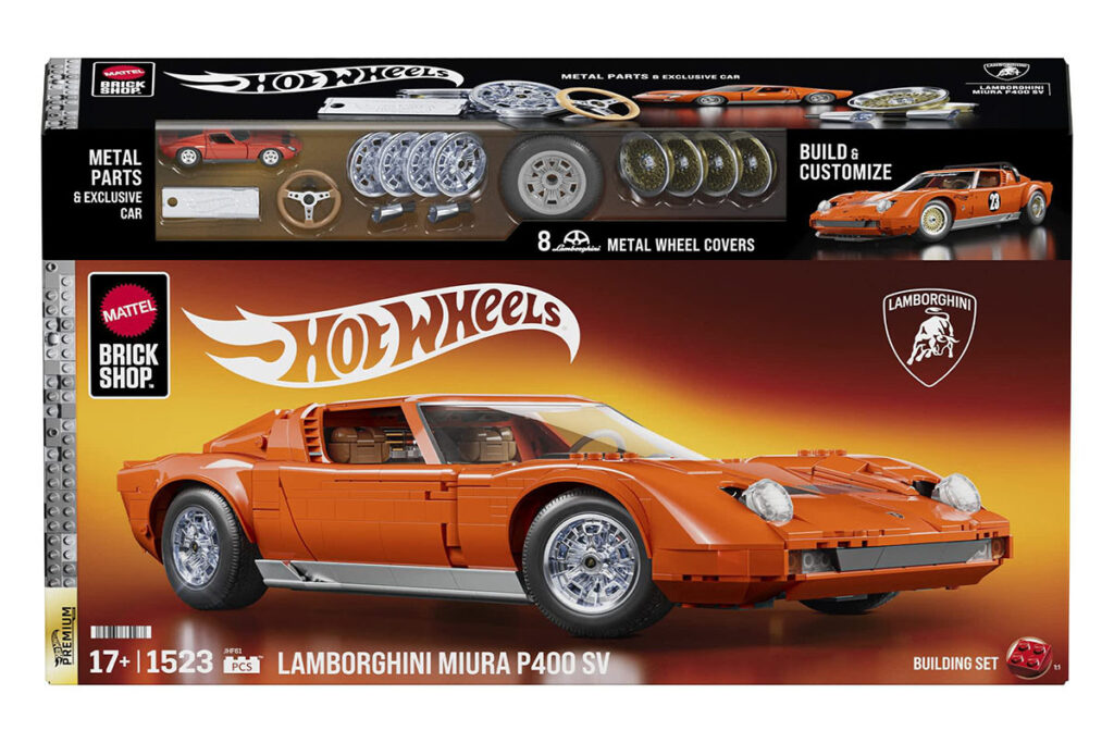 Mattel Brick Shop Hot Wheels Lamborghini Miura P400 SV Collectible Building Set