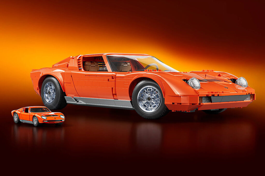 Mattel Brick Shop Hot Wheels Lamborghini Miura P400 SV Collectible Building Set
