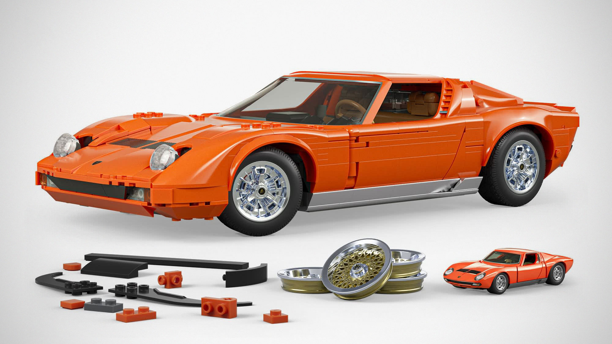Mattel Brick Shop Hot Wheels Lamborghini Miura P400 SV Collectible Building Set