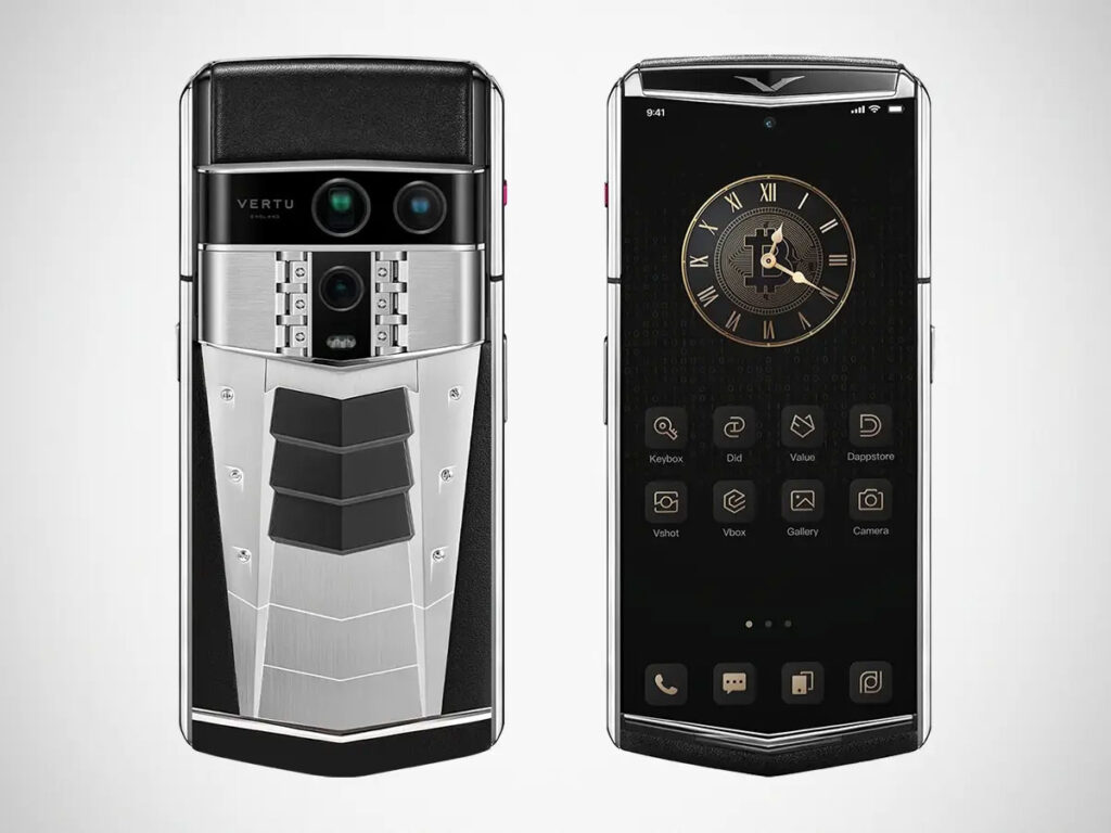 Vertu Agent Q GT Limited Edition luxury smartphone with titanium body ruby button and mechanical zoom camera