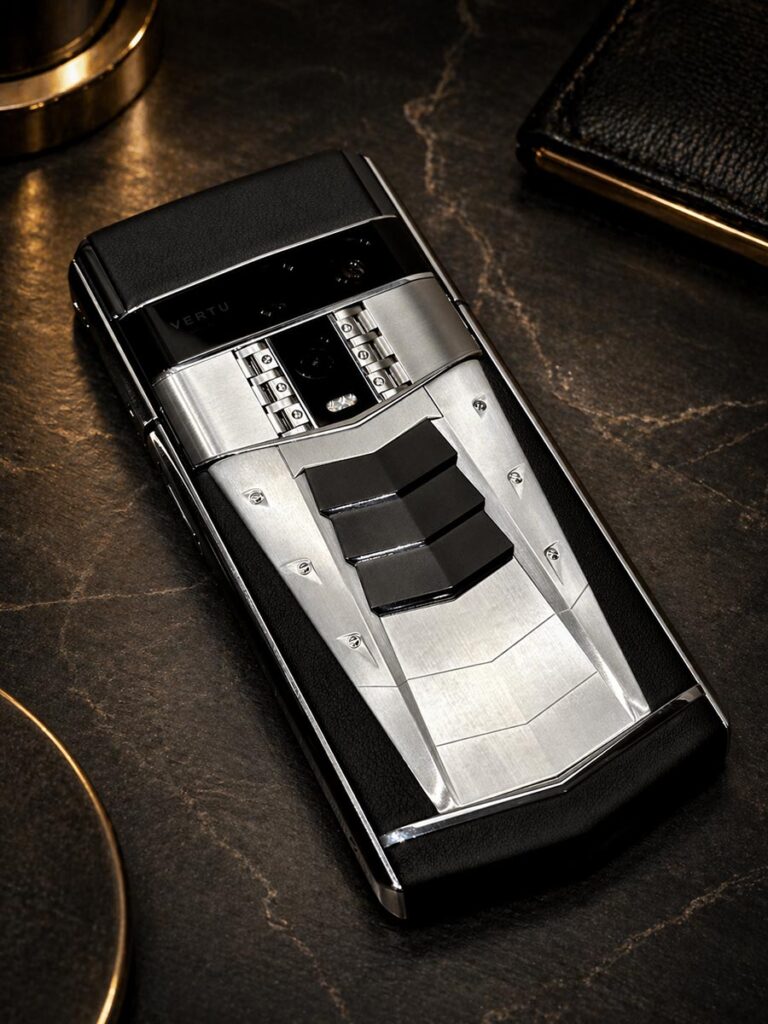 Vertu Agent Q GT Limited Edition luxury smartphone with titanium body ruby button and mechanical zoom camera