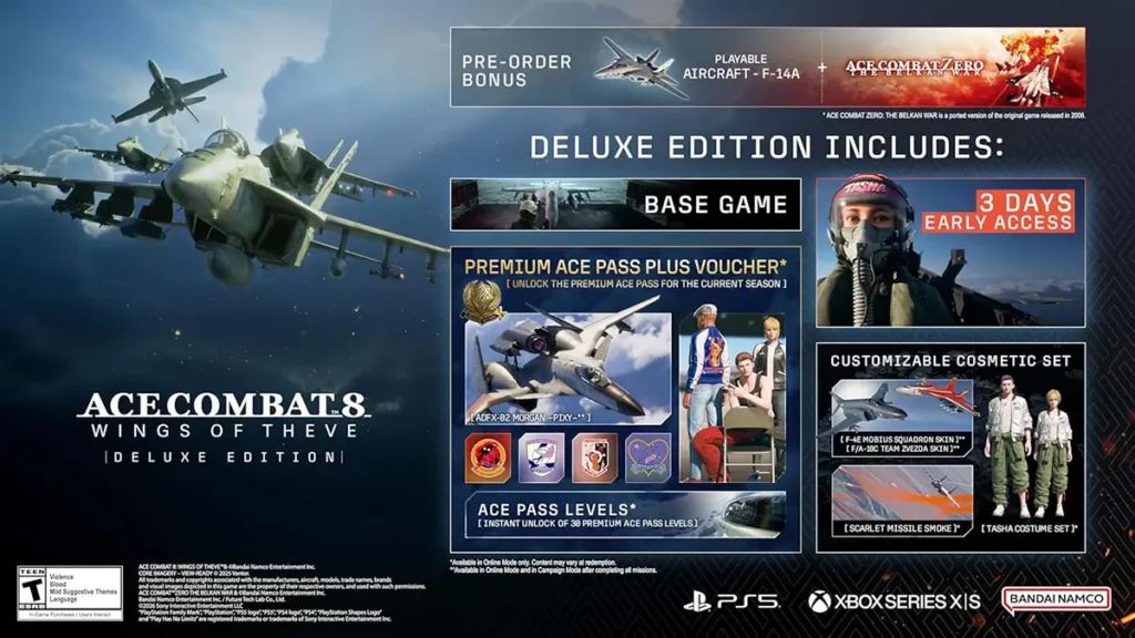 Ace Combat 8 Wings of Theve Video Game Deluxe Edition