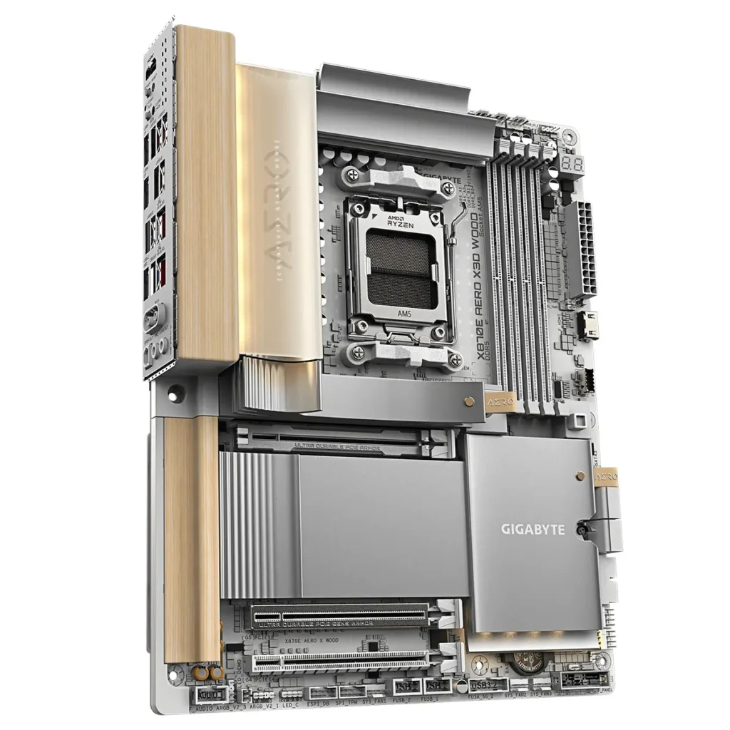 Gigabyte X870E AERO X3D WOOD Motherboard