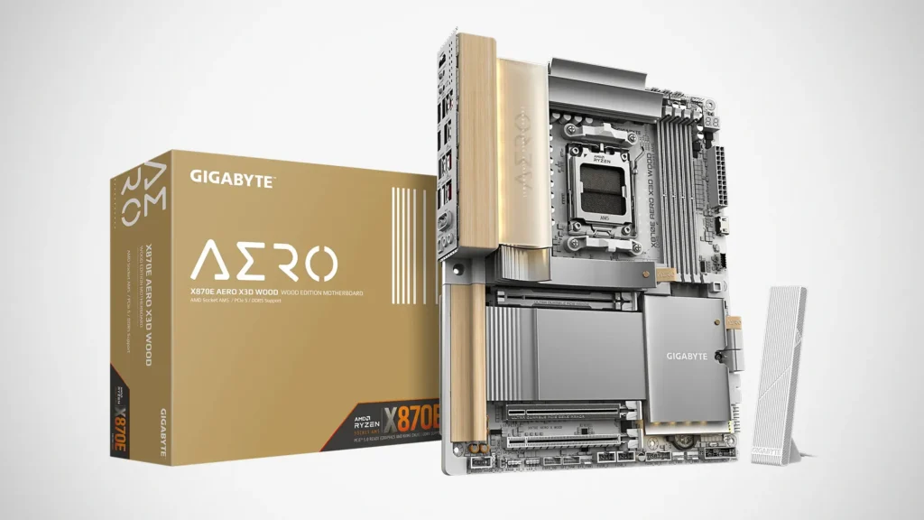 Gigabyte X870E AERO X3D WOOD Motherboard