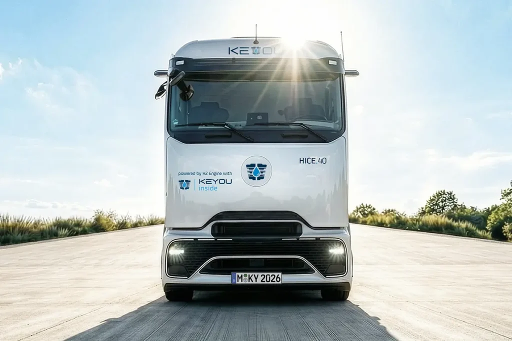 Daimler x KEYOU Hydrogen Combustion Trucks