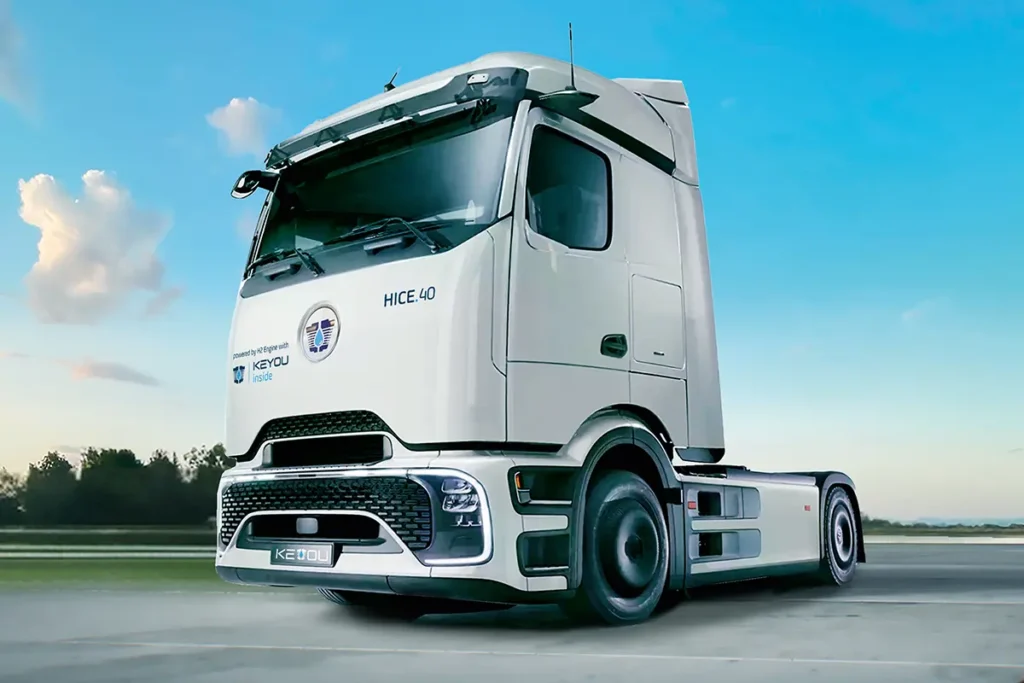 Daimler x KEYOU Hydrogen Combustion Trucks