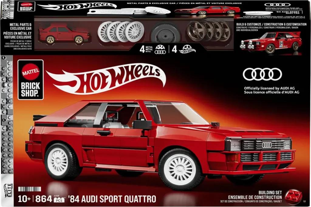 Mattel Brick Shop Hot Wheels '84 Audi Sport quattro Building Set