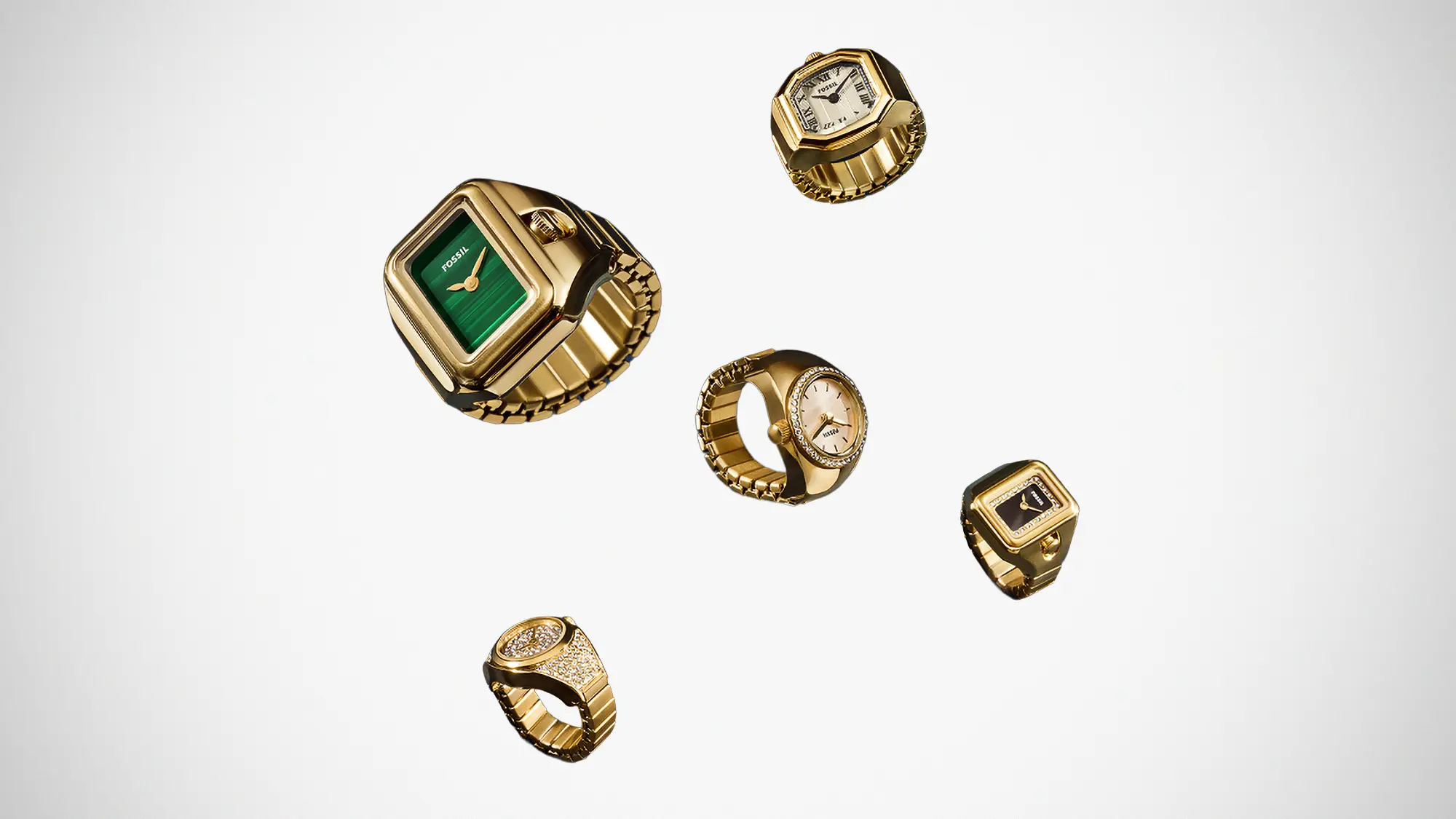 Fossil Watch Ring Collection