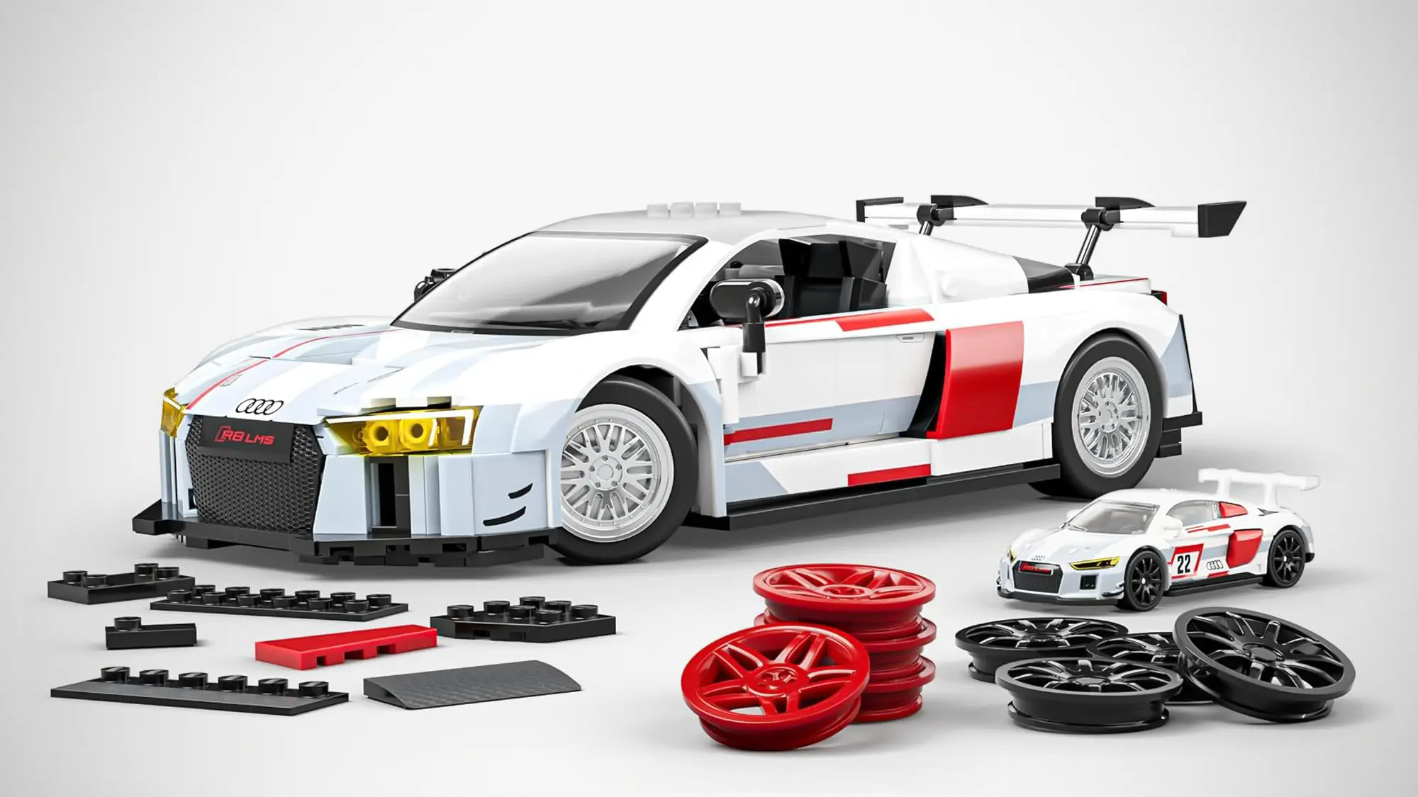 Mattel Brick Shop Hot Wheels ’15 Audi R8 LMS Deluxe Version
