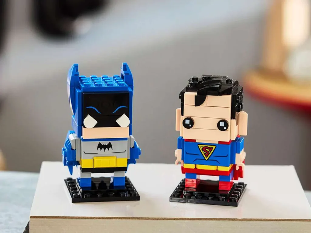 LEGO Brickheadz Golden Age Superman and Batman Figures
