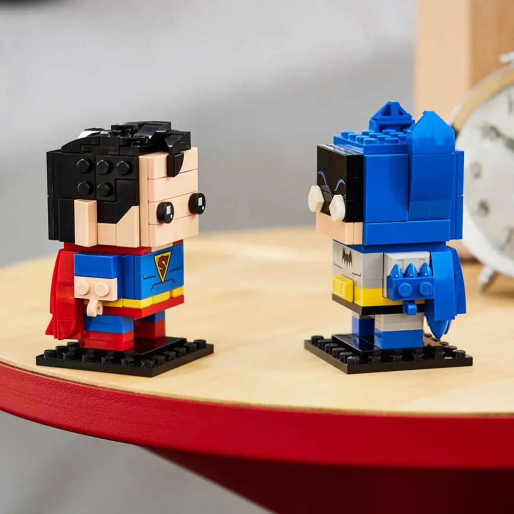 LEGO Brickheadz Golden Age Superman and Batman Figures
