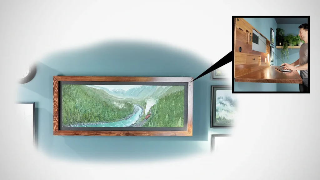 Picture Frame PC with Table Top by DIY Perks