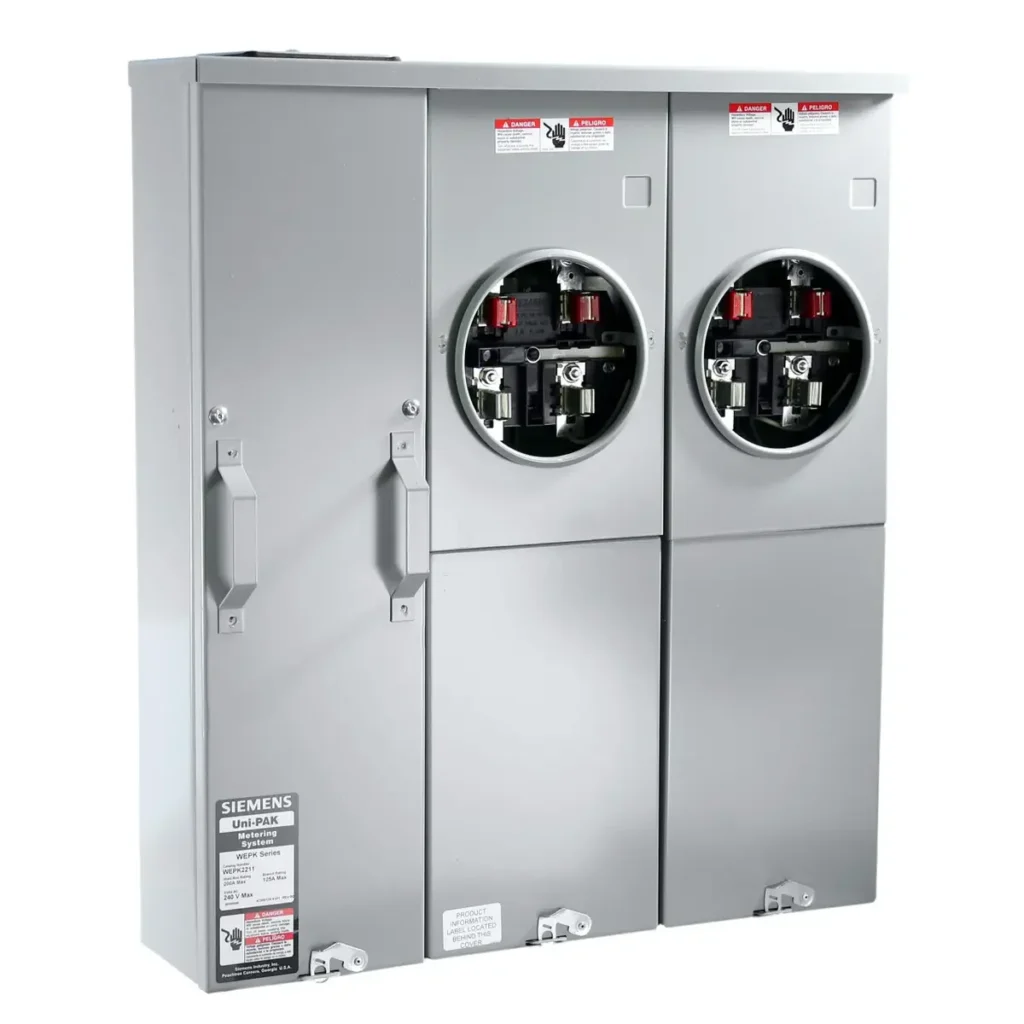 Siemens WEPK2211 200 Amp 2-gang meter Uni-Pak