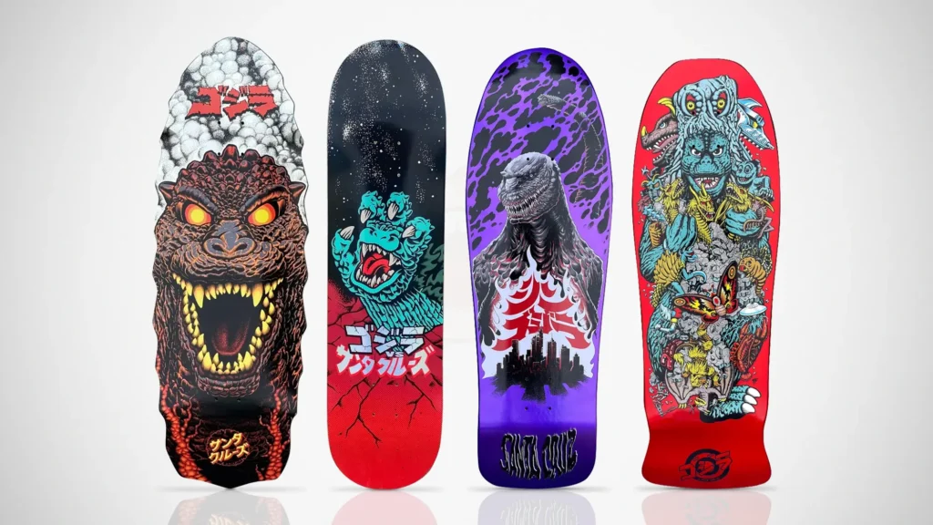 Godzilla x Santa Cruz Skateboard Decks