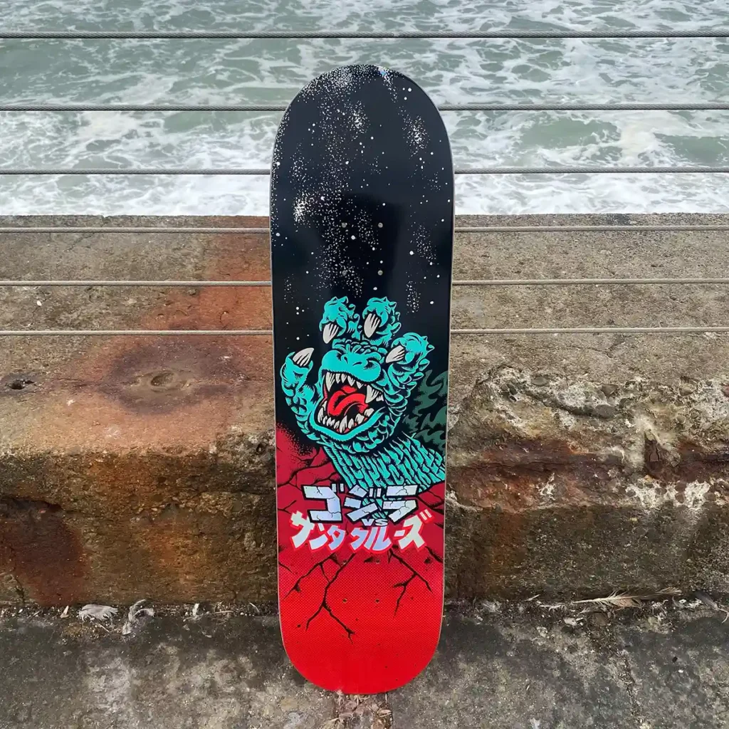 Santa Cruz Godzilla Hand Popsicle Skateboard Deck