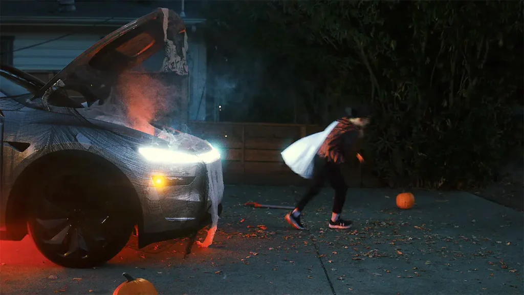 Trick or Treat Tesla Halloween Mode
